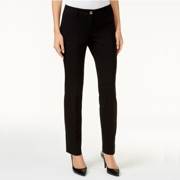 Michael Kors Black Straight Leg Knit Pants - Picture 2 of 8